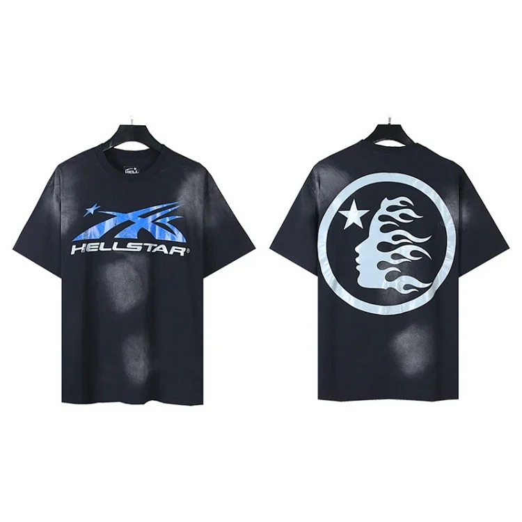 American trendy brand Hellstar Hellstar T-Shirt Hellstar washed printed short-sleeved T-shirt classic style image 2