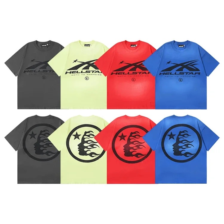 American trendy brand Hellstar Hellstar T-Shirt Hellstar washed printed short-sleeved T-shirt classic style image 8