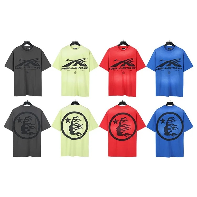 American trendy brand Hellstar Hellstar T-Shirt Hellstar washed printed short-sleeved T-shirt classic style image 9