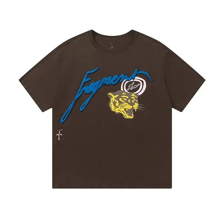 Travis Scott Cactus Jack tiger head lightning joint pattern short-sleeved T-shirt for men image 6