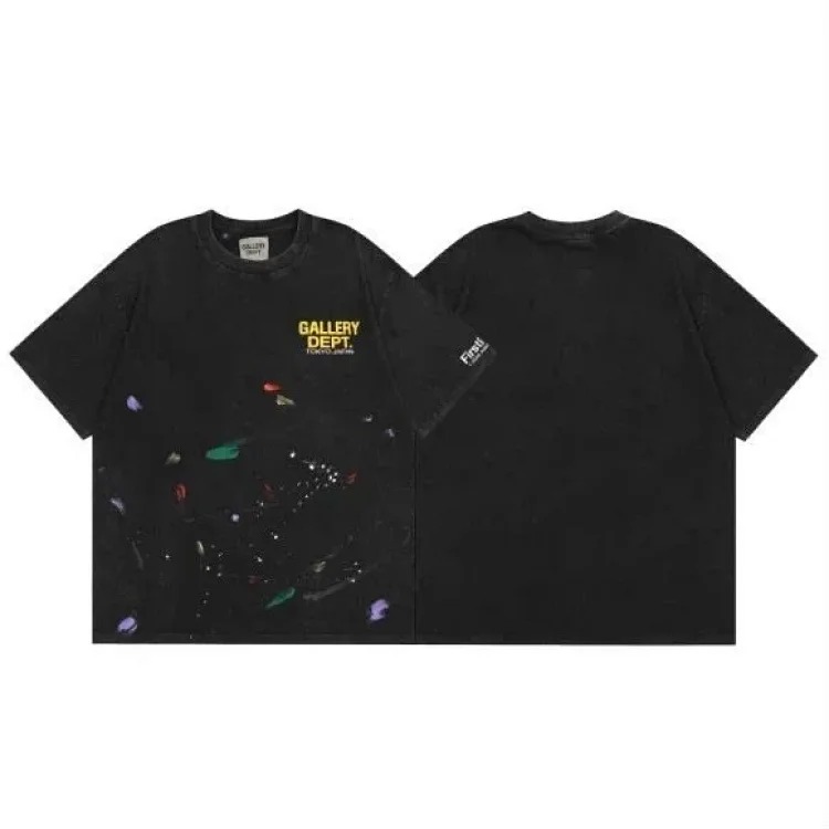 Gallery deptAmerican fashion brand short-sleeved Vintage summer loose retro washed old high street T-shirt for men image 3