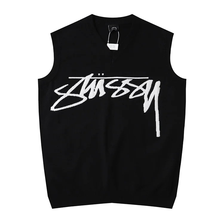 2023 cross-border European and American foreign trade spot new S letter series mosquito coil jacquard logo solid color round neck sweater image 15