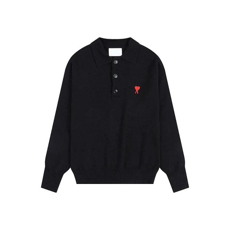 Loose love letter pullover long sleeve sweater for men and women image 3