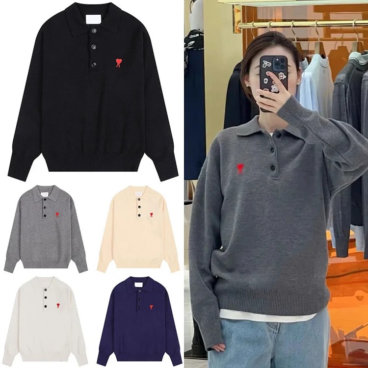 Loose love letter pullover long sleeve sweater for men and women image 8