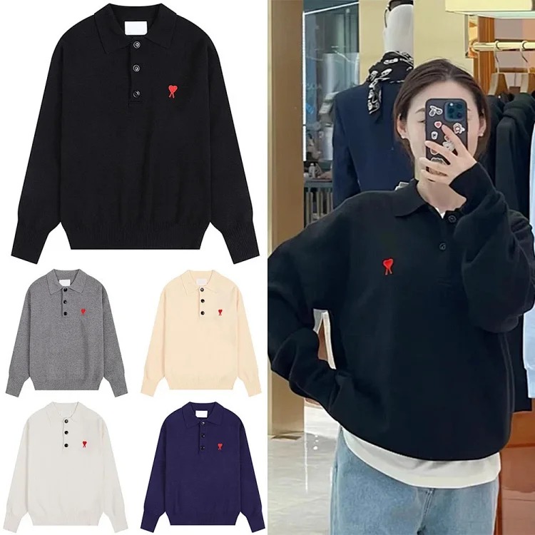 Loose love letter pullover long sleeve sweater for men and women image 9