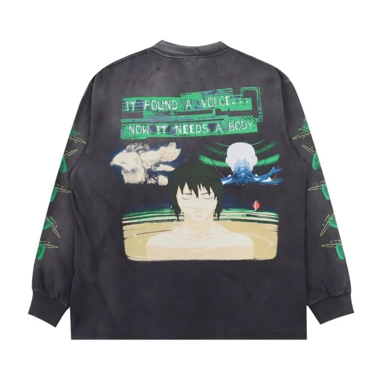 Suzi bathing printed long-sleeved T-shirt image 9