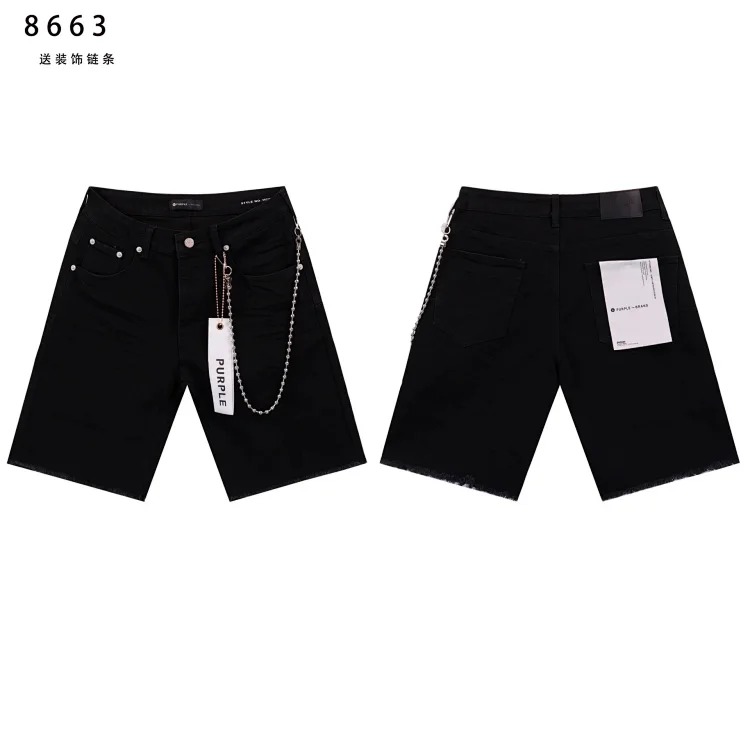 Splashed ink ripped casual denim shorts for men and women high street trousers image 4