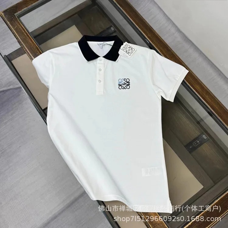 Embroidered pure cotton casual fashion Polo lapel short-sleeved T-shirt for men image 11