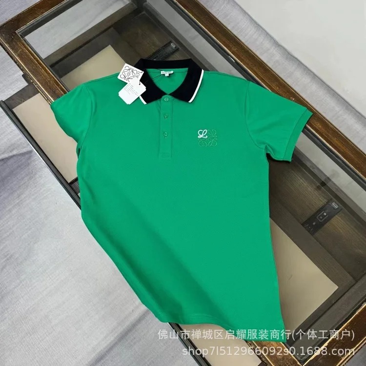 Embroidered pure cotton casual fashion Polo lapel short-sleeved T-shirt for men image 5