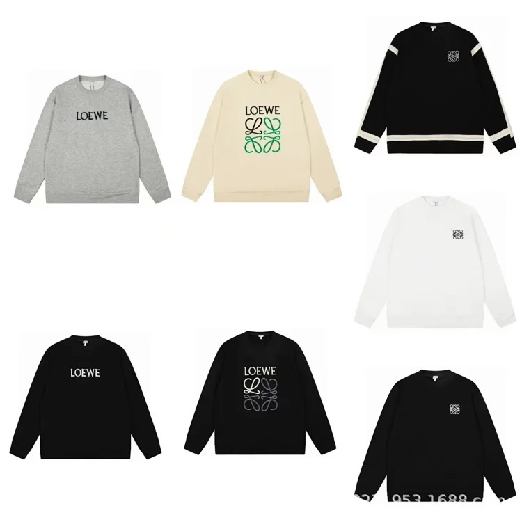 Pure cotton long-sleeved sweatshirt, classic letter embroidery, casual loose and versatile hoodie