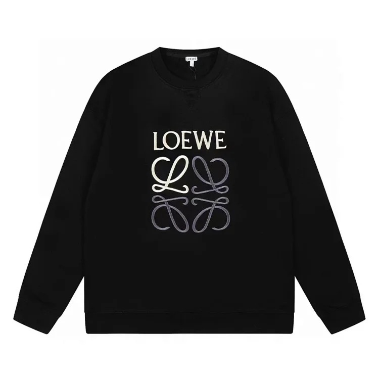 Pure cotton long-sleeved sweatshirt, classic letter embroidery, casual loose and versatile hoodie image 2