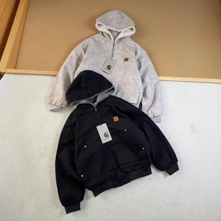 Hooded cotton jacket autumn and winter imitation mink fur marble thickened mountain carving jacket image 5