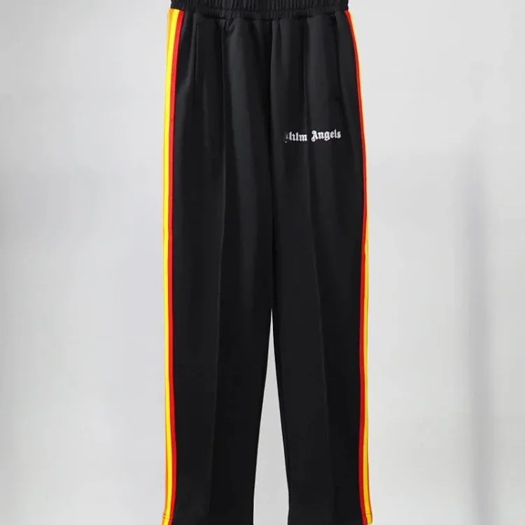 Correct version of Palm Angel Striped Rainbow Pants Retro Casual Sports Jacket Set image 5