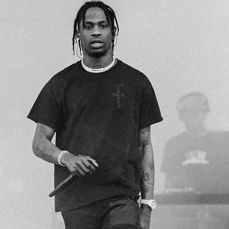 Travis Scott solid color American pure cotton loose high street casual short-sleeved FOG trendy men's and women's T-shirt image 3