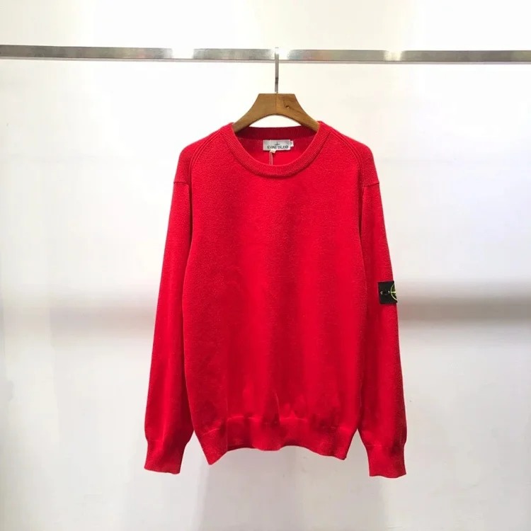 Cross-border sto*ne isla*nd Stone Island autumn and winter sweater basic classic armband couple round neck pullover long sleeve image 6