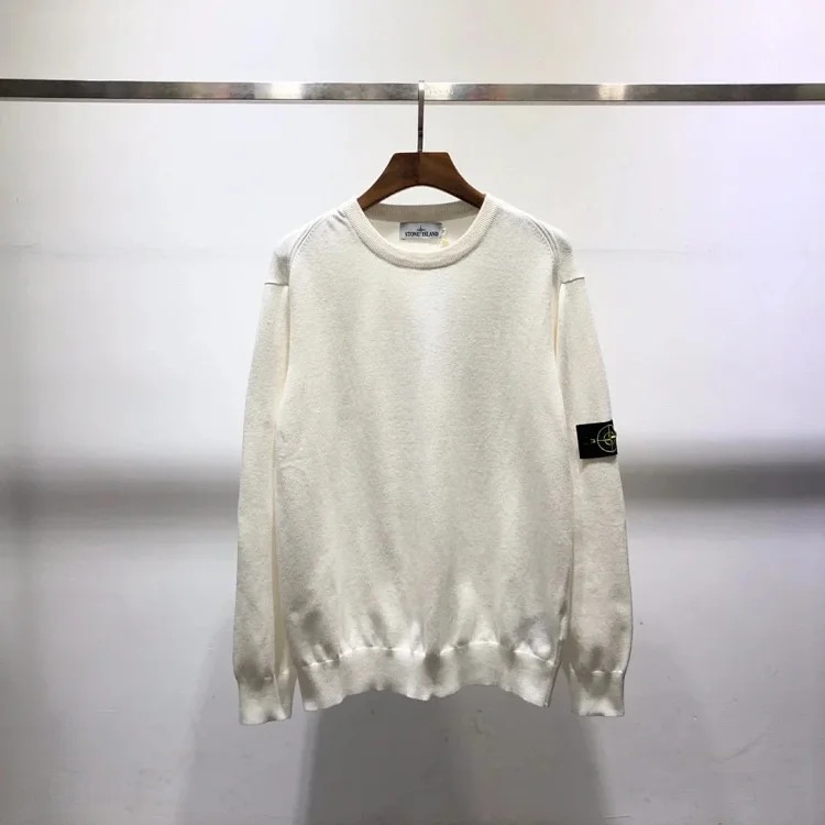 Cross-border sto*ne isla*nd Stone Island autumn and winter sweater basic classic armband couple round neck pullover long sleeve image 8