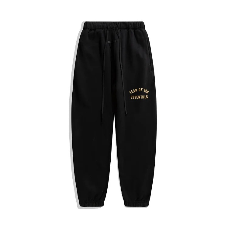 Multi-thread curved flocked letter trousers, same style for men and women image 2