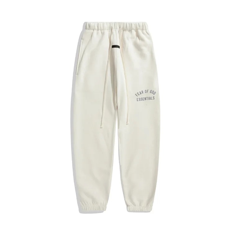 Multi-thread curved flocked letter trousers, same style for men and women image 3
