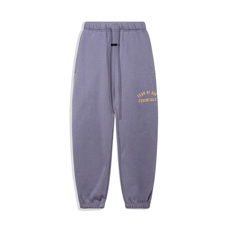 Multi-thread curved flocked letter trousers, same style for men and women image 9