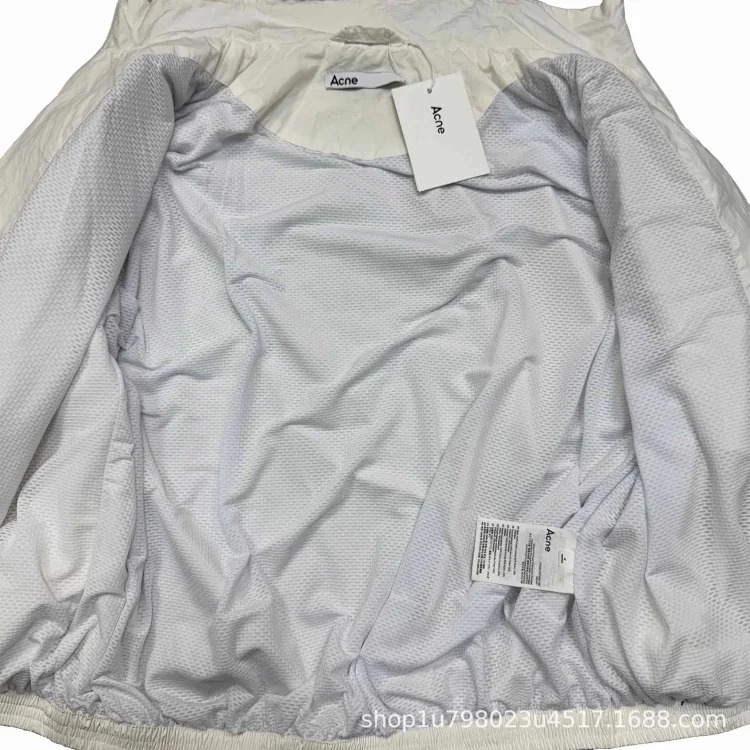 Washed Distressed Coach Jacket Unisex Jacket image 3