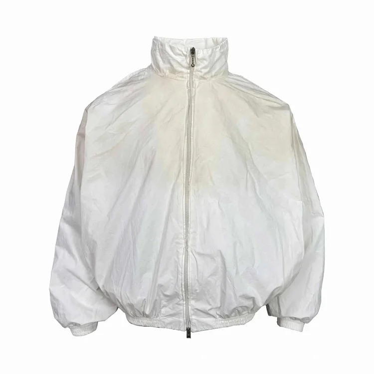 Washed Distressed Coach Jacket Unisex Jacket image 4