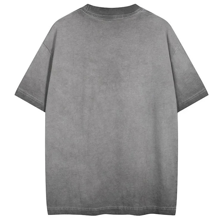 M family love letter short-sleeved men's and women's loose old retro T-shirt image 3