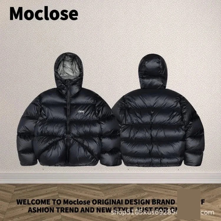 Moclose American street style autumn and winter outdoor loose warm solid color men's and women's down puffer jackets couple jackets image 2