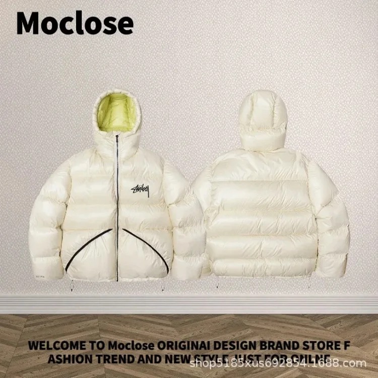Moclose American street style autumn and winter outdoor loose warm solid color men's and women's down puffer jackets couple jackets image 4