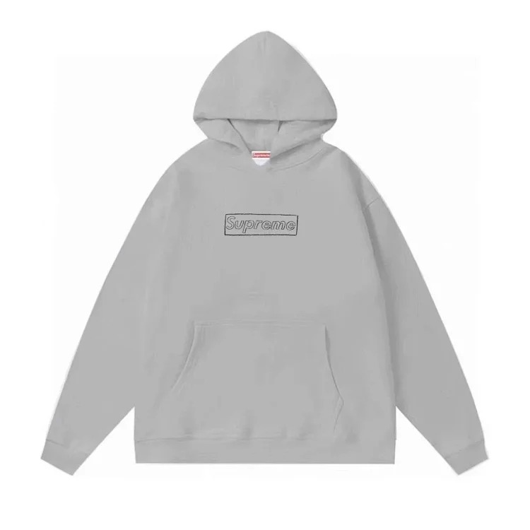 Supreme letter cross printed terry hooded sweatshirt high street Shawn Yue loose cross-border for men and women image 5
