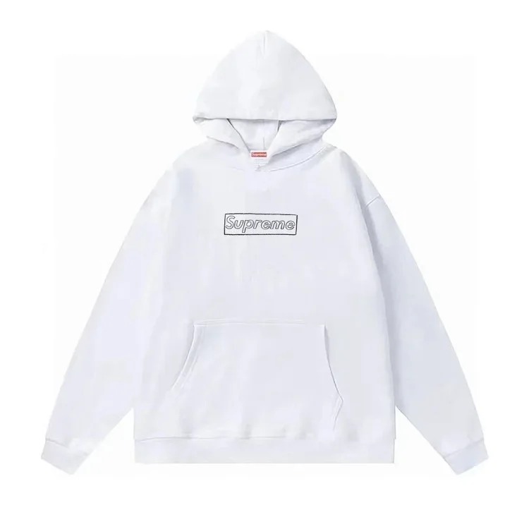 Supreme letter cross printed terry hooded sweatshirt high street Shawn Yue loose cross-border for men and women image 6