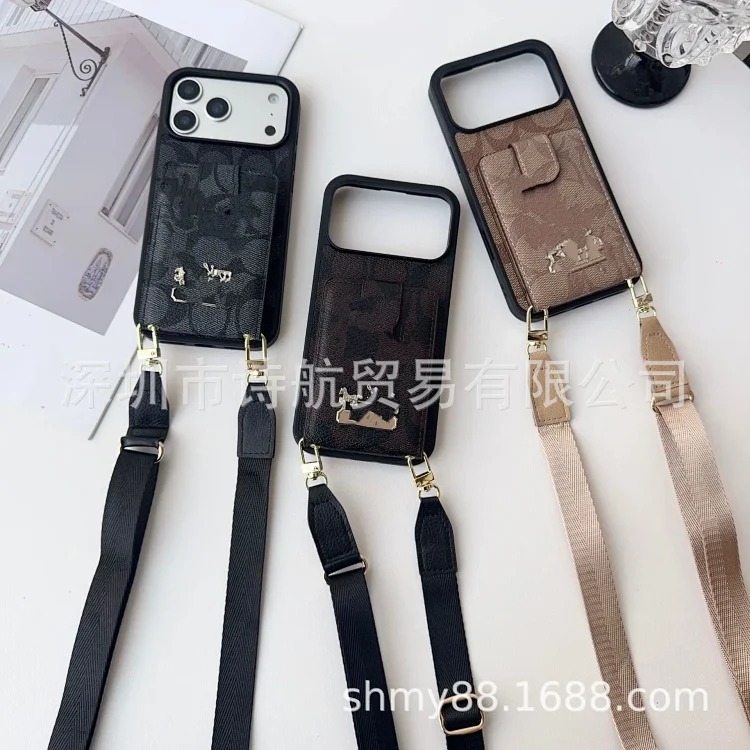 Classic retro mobile phone case suitable for Apple, Samsung and other models, unisex mobile phone protective cover with lanyard, portable