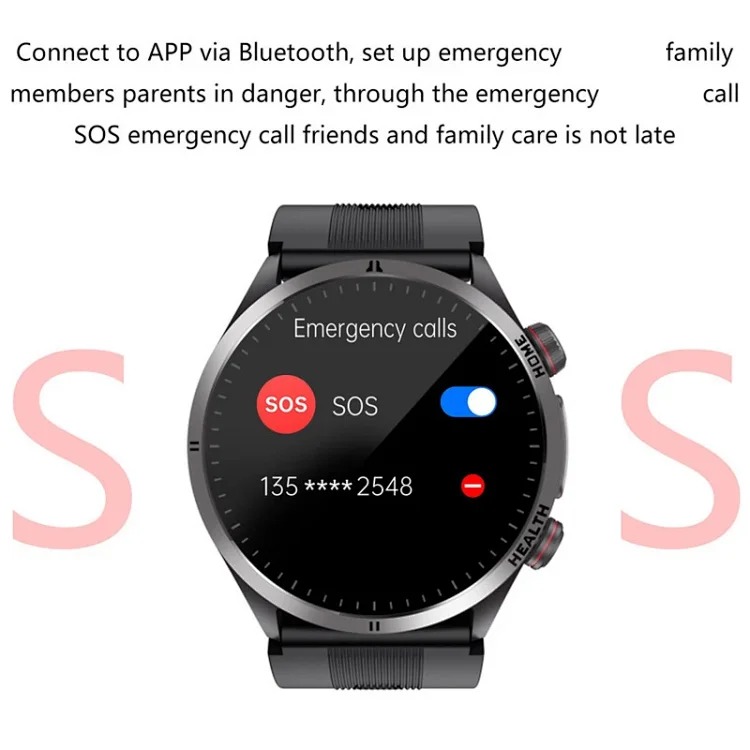 Cross-border new S26 smart watch ECG body temperature air pump blood pressure AMOLED health sports watch smart bracelet image 6