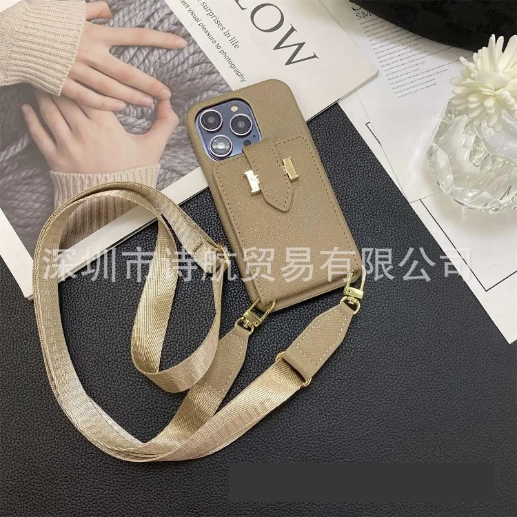 All-inclusive suitable for 17 promax mobile phone case, diagonal plug-in card, Apple protective case, anti-lost lanyard, fashionable and simple 16 image 5