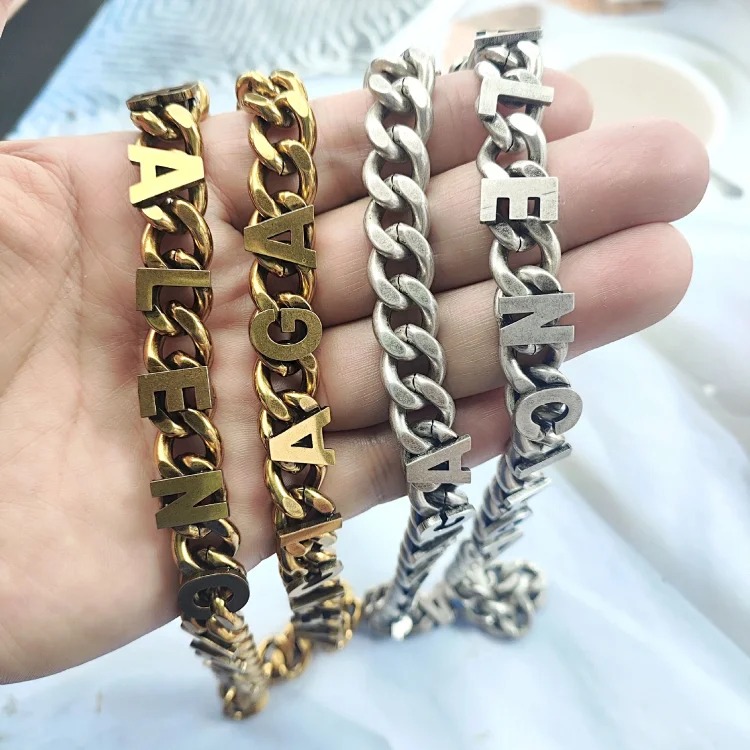 Internet celebrity Paris style heavy industry old Cuban chain street style versatile retro necklace boyfriend style weighty necklace image 4