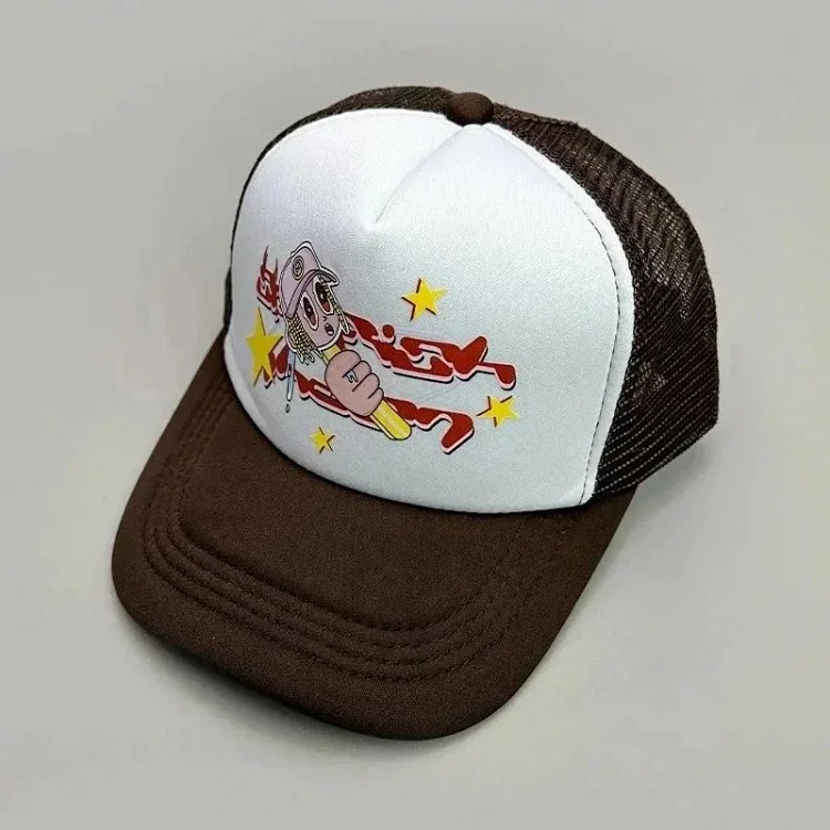 Youthful and trendy youthful fashion color block letter baseball cap image 2