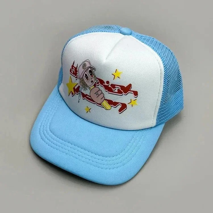 Youthful and trendy youthful fashion color block letter baseball cap image 3