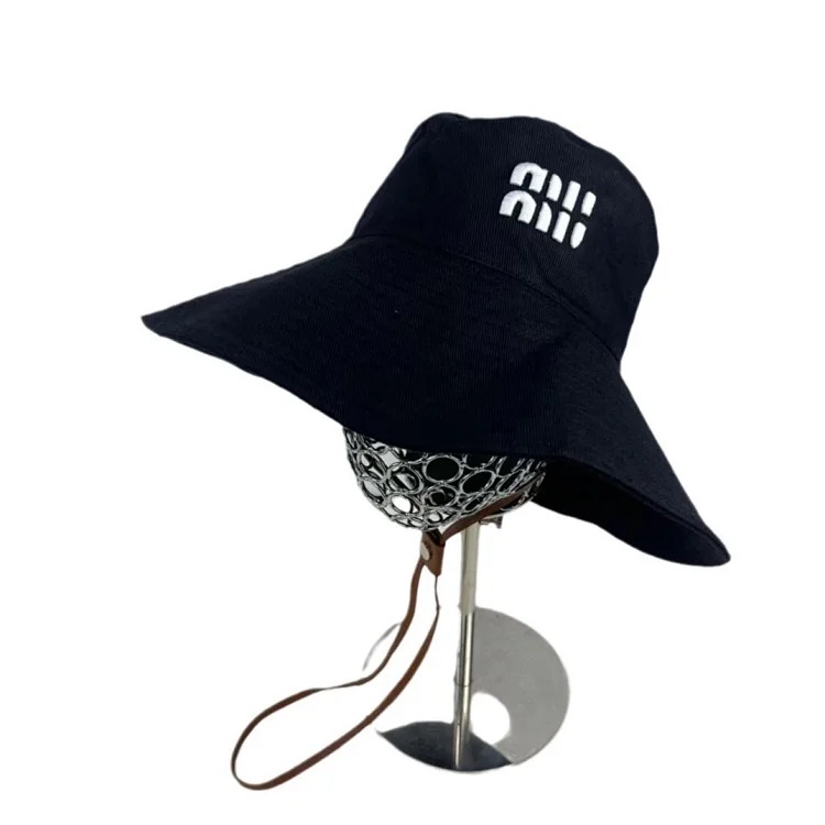 Miaojia Correct Version Embroidered Letters Large Brim Fisherman Hat Women's High Quality Big Brand Fashion Sun Hat Versatile Rope Hat image 11