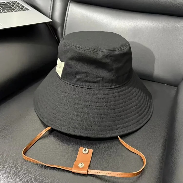 Miaojia Correct Version Embroidered Letters Large Brim Fisherman Hat Women's High Quality Big Brand Fashion Sun Hat Versatile Rope Hat image 5