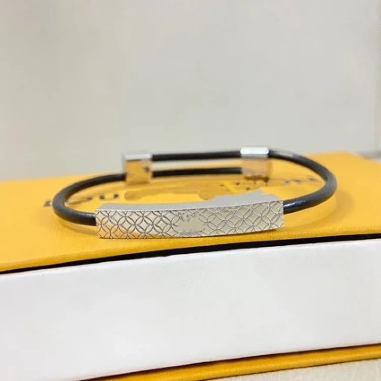 Classic European and American retro printed belt bracelet chain high quality men's leather rope presbyopia bracelet factory direct sale image 5