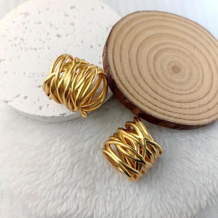 French Paris Heavy Industry Braided Line Ring Light Luxury Palace Style Retro Ring Baroque Vintage Ring image 6