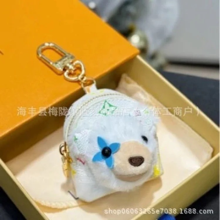 New Dai Bear Headphone Bag Keychain Owl Mini Bag Pendant Accessories Plush Pendant image 3
