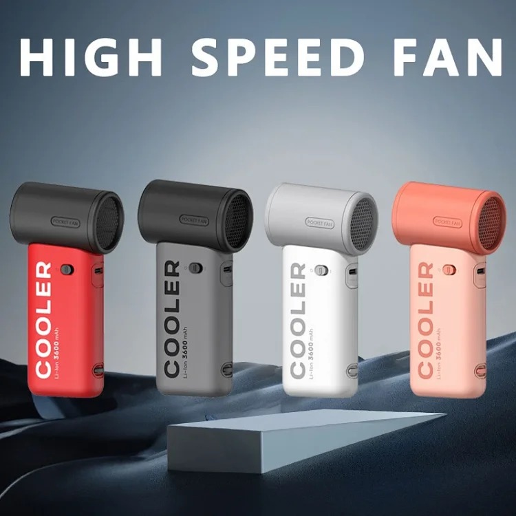 New violent turbine high-speed handheld fan outdoor portable rechargeable USB stepless speed adjustment high wind power 100 gears