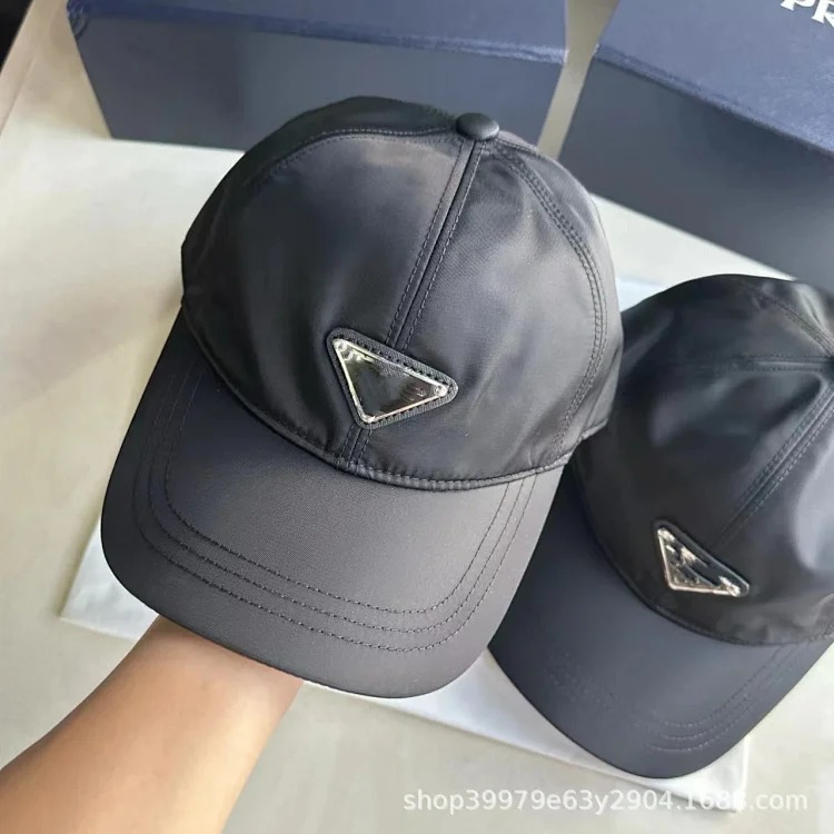 Triangular nylon fabric baseball cap British style versatile fashion P home hard top peaked hat sun protection sun hat image 2