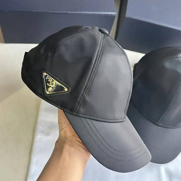 Triangular nylon fabric baseball cap British style versatile fashion P home hard top peaked hat sun protection sun hat image 5