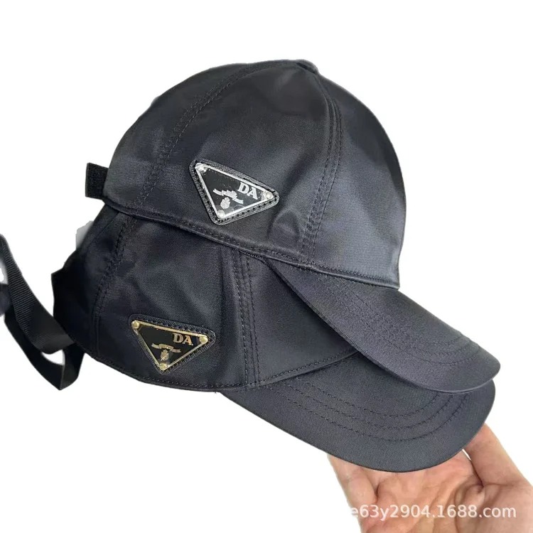 Triangular nylon fabric baseball cap British style versatile fashion P home hard top peaked hat sun protection sun hat image 7