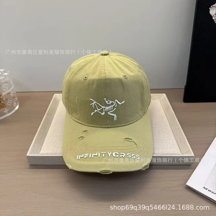 Embroidered Korean Letters Baseball Cap Couple Face Revealing Small Peaked Hat Men and Women Same Style Soft Top Sun Hat Hat Wholesale image 14