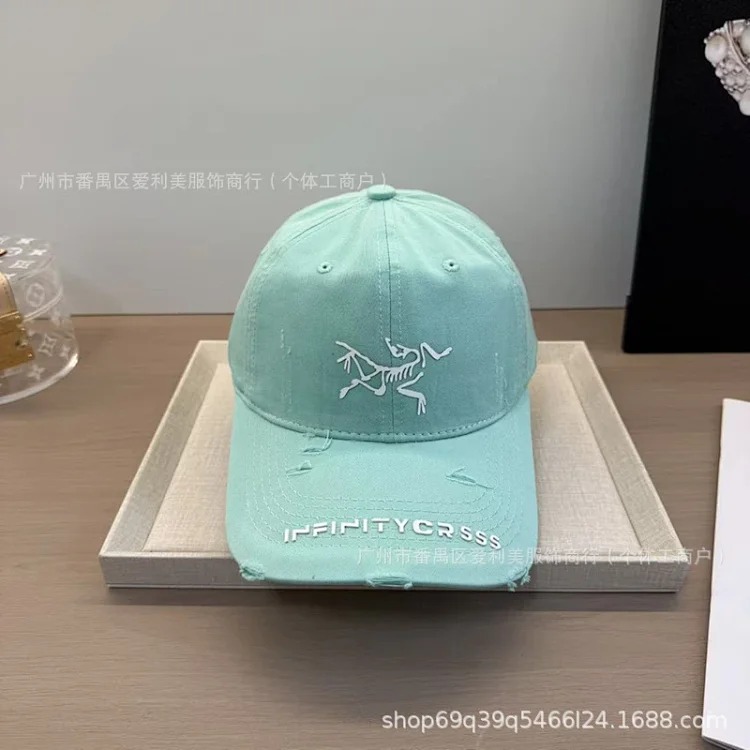 Embroidered Korean Letters Baseball Cap Couple Face Revealing Small Peaked Hat Men and Women Same Style Soft Top Sun Hat Hat Wholesale image 6