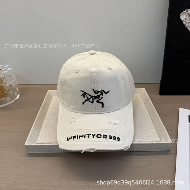 Embroidered Korean Letters Baseball Cap Couple Face Revealing Small Peaked Hat Men and Women Same Style Soft Top Sun Hat Hat Wholesale image 8