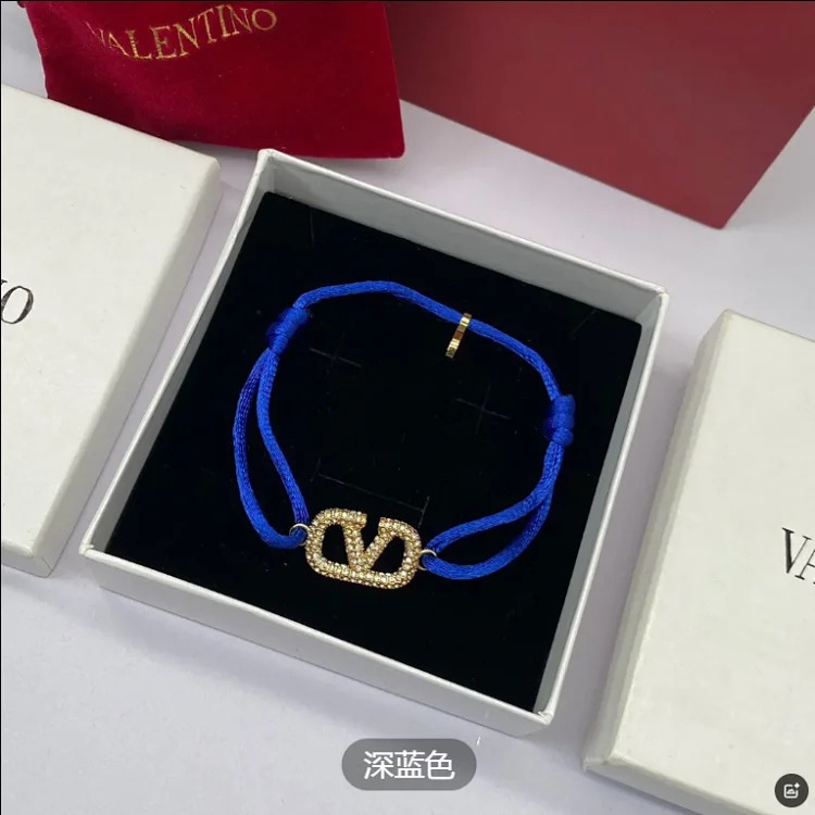 New letter bracelet multi-color versatile V letter temperament brass simple style bracelet image 2