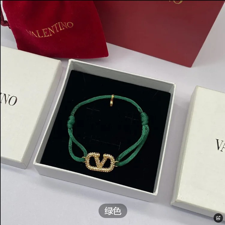 New letter bracelet multi-color versatile V letter temperament brass simple style bracelet image 4